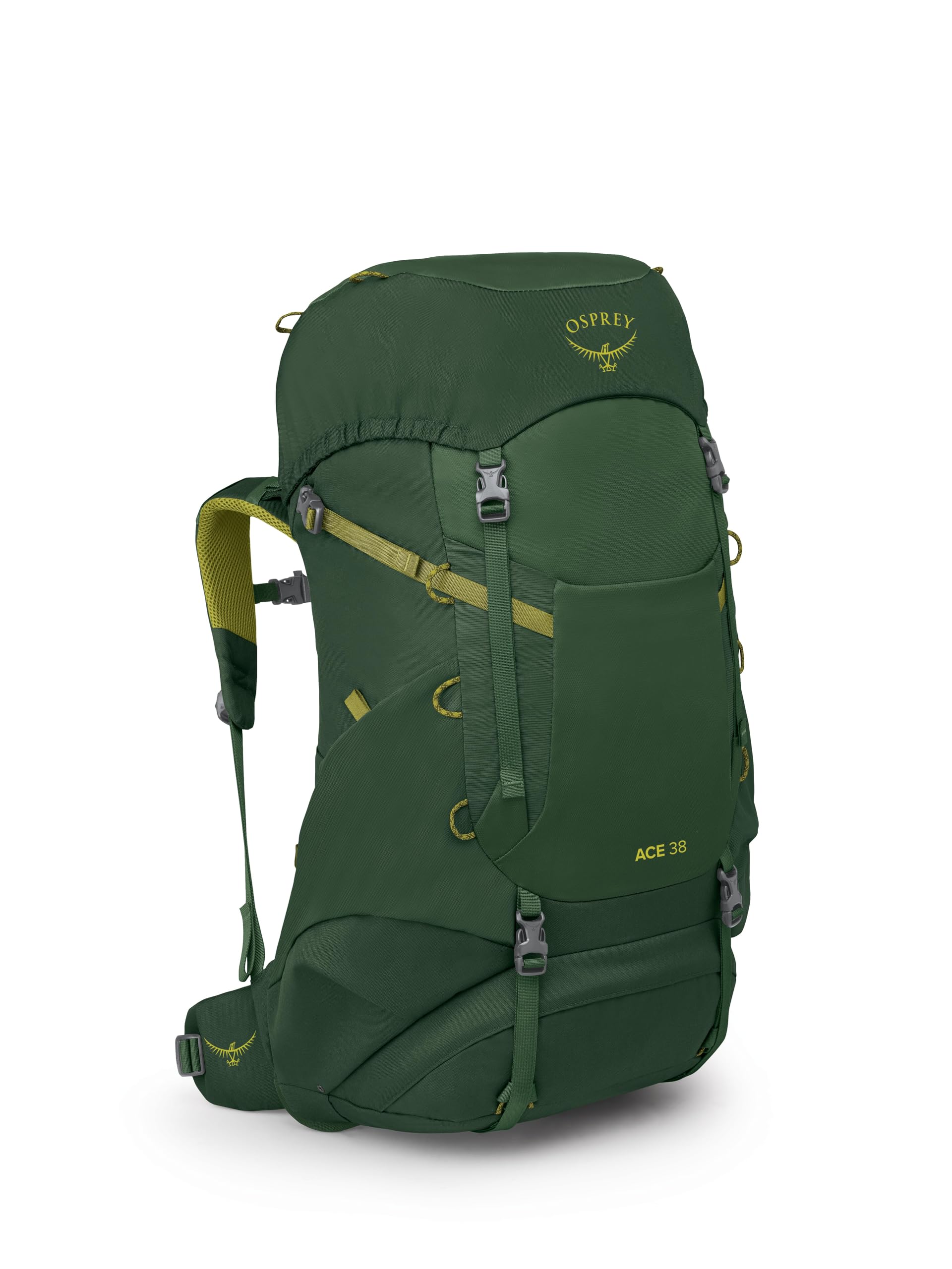 ARRI オリーブグリーンバックパック Amazon.com: Osprey Ace 38L Kids' Backpacking Backpack, Green OS